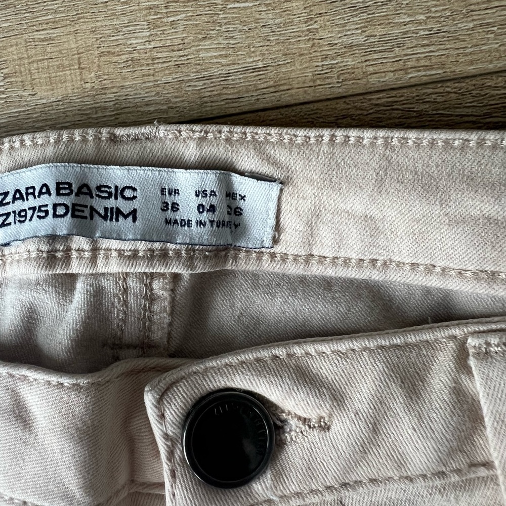 ZARA Cream Skinny Jeans - Picture 6 of 7